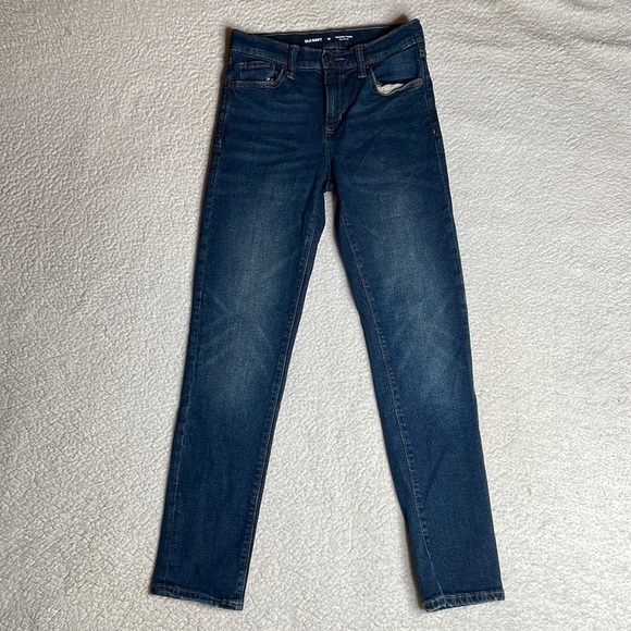 Old Navy Denim Jeans Dark Wash Original Taper Built in Flex Size 14 - Picture 8 of 8